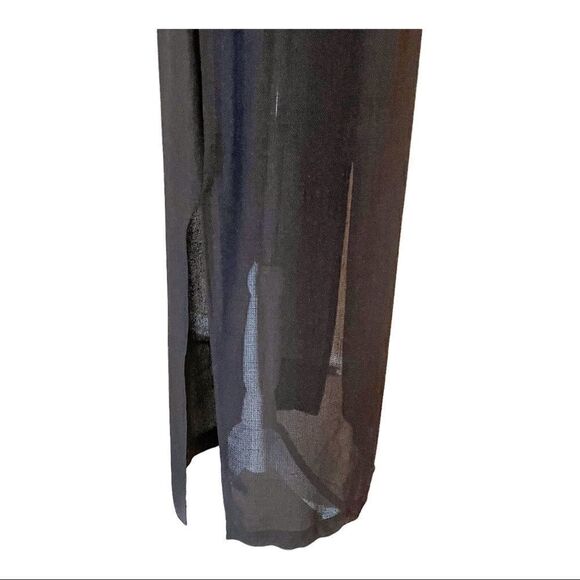 Vintage Danny & Nicole Black Two Piece Maxi Dress with Animal Print Jacket SZ 6 - Picture 10 of 16